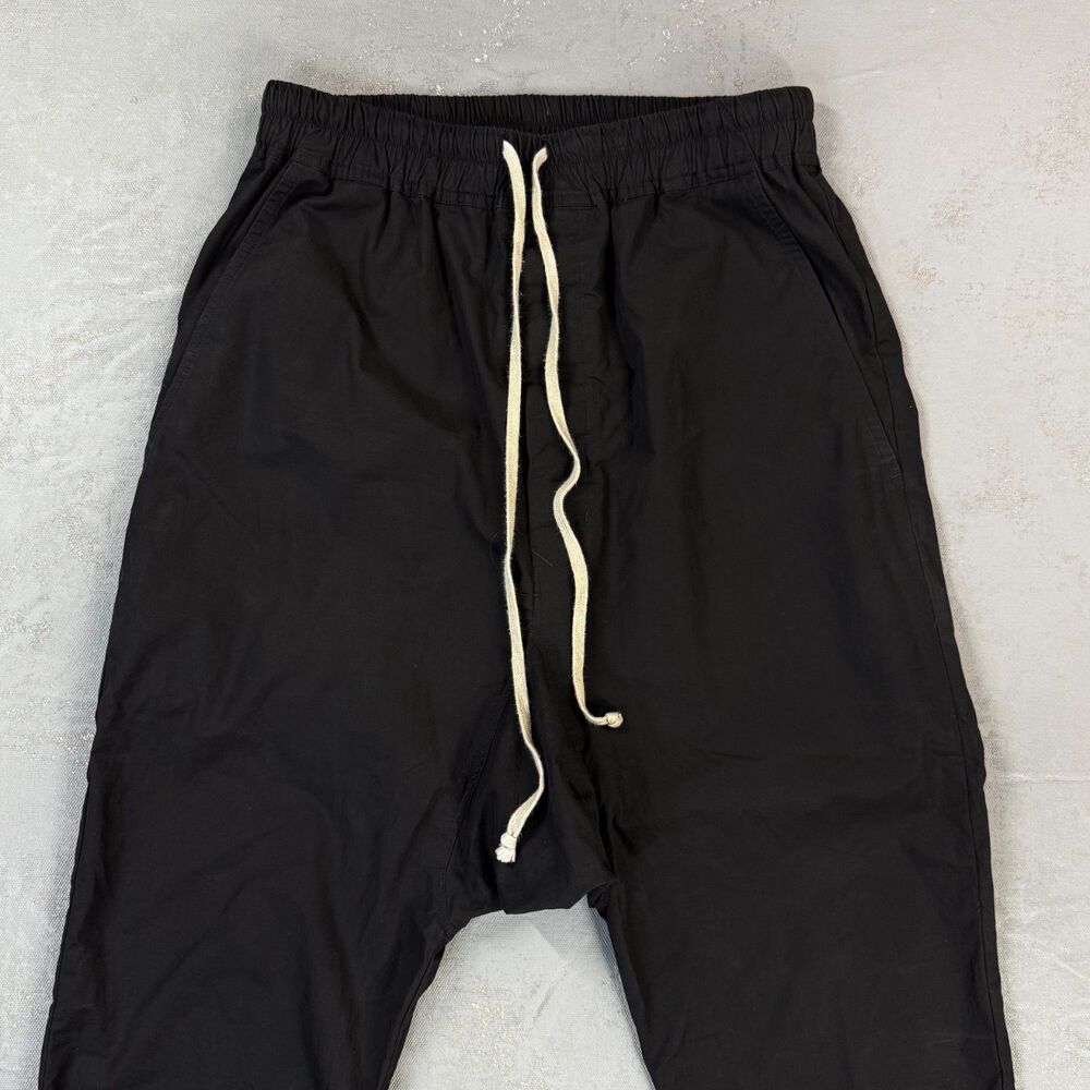 Rick Owens S/S 23 Edfu Drawstring Cropped Pants in Cotton Poplin Men's 38 S-M - Picture 2 of 5